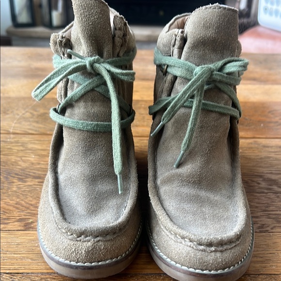 Women's Suede Wedge Ankle Boots 8.5 - Picture 5 of 8